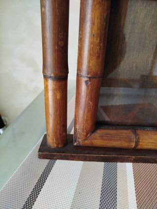 Cornice in bambù e legno fatto a mano