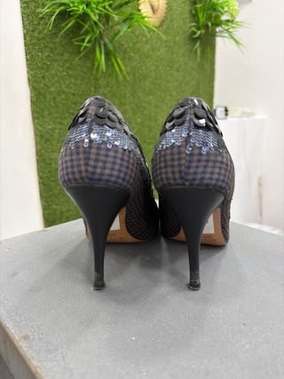 Tacchi Etro Donna 37 Blu Paillettes