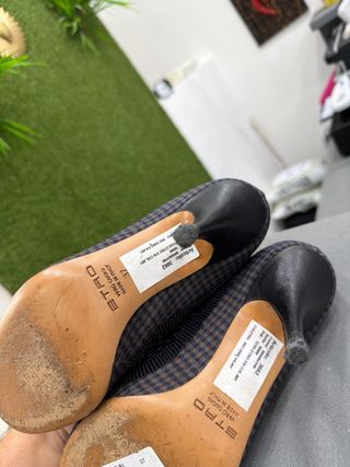 Tacchi Etro Donna 37 Blu Paillettes