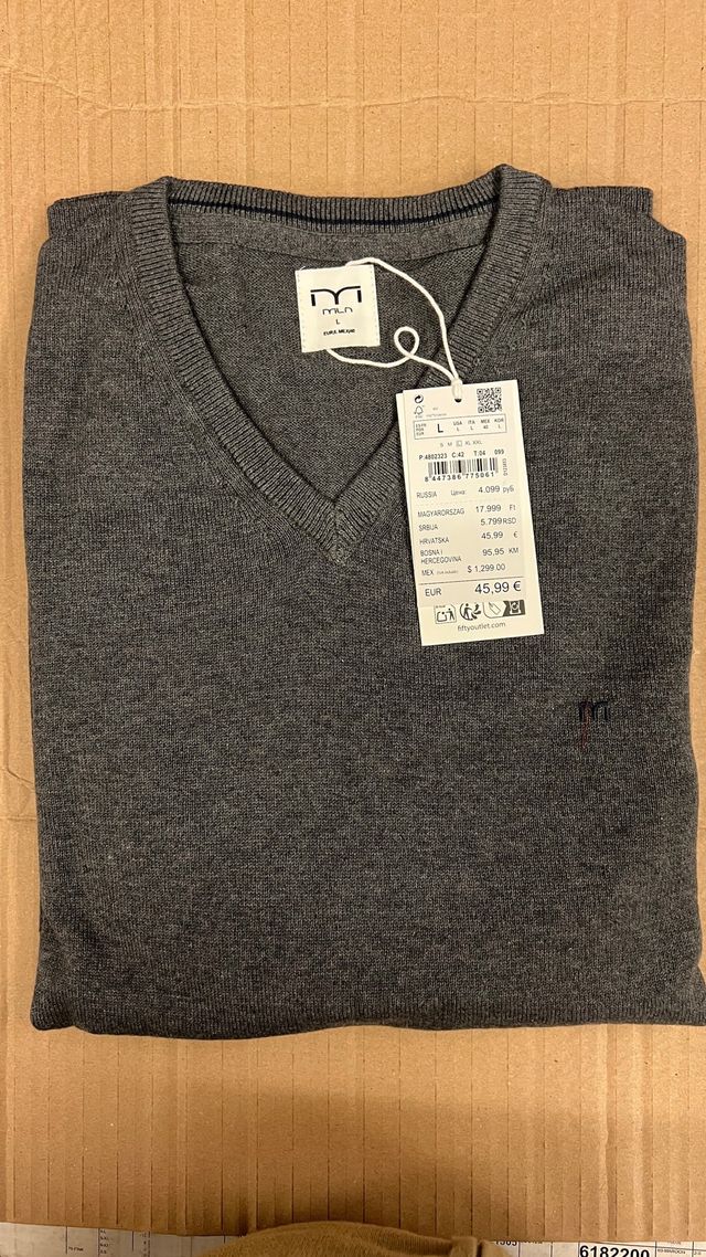 Jersey Milano Gris Talla L