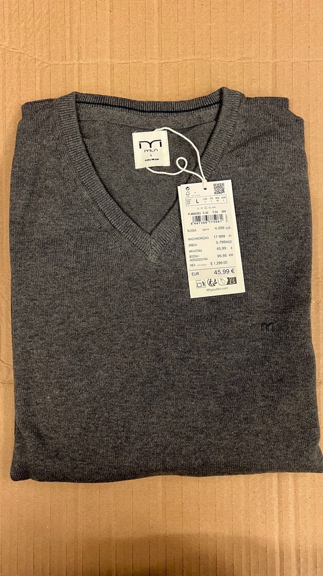 Jersey Milano Gris Talla L