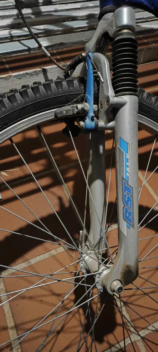 Bicicleta de montaña azul