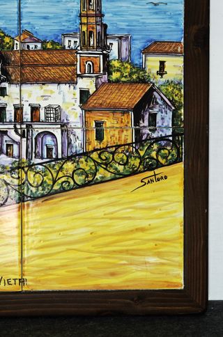 Ceramica Il vasaio, decoro Santoro – 6 mattonelle