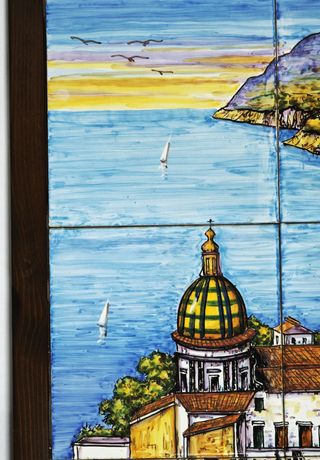 Ceramica Il vasaio, decoro Santoro – 6 mattonelle