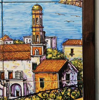 Ceramica Il vasaio, decoro Santoro – 6 mattonelle