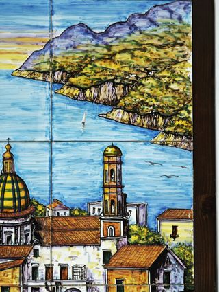 Ceramica Il vasaio, decoro Santoro – 6 mattonelle