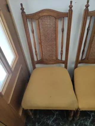 Juego de 6 sillas de comedor de madera