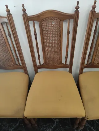 Juego de 6 sillas de comedor de madera