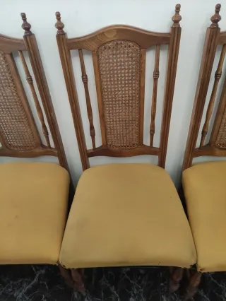 Juego de 6 sillas de comedor de madera