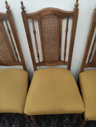 Juego de 6 sillas de comedor de madera