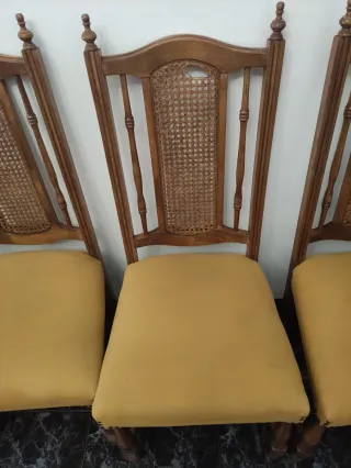 Juego de 6 sillas de comedor de madera