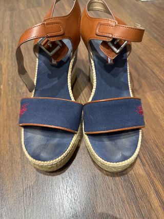 Zapatillas U.S. Polo Assn. Cuña Azul y Marrón