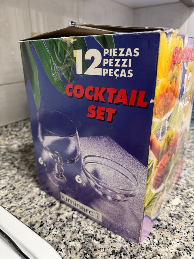 Luminarc. Set de 12 piezas de postre. 6 copas y 6