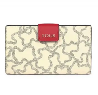 Billetera Tous Kaos Icon Beige/Rojo Mediana
