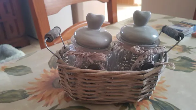 Set 2 Contenitori Vetro con Cestino