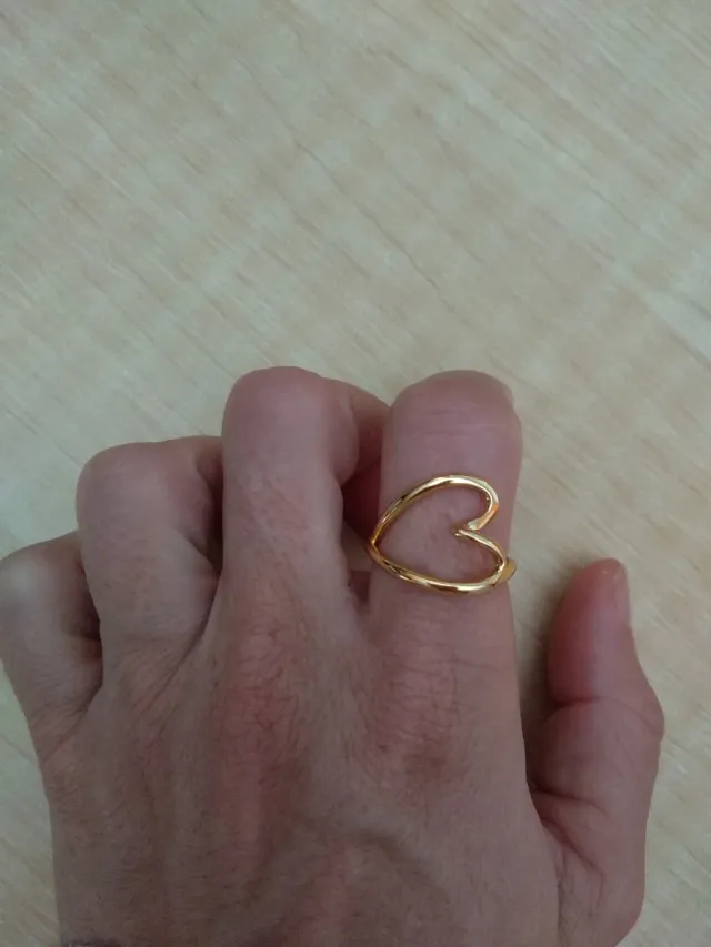 Anillo Corazón Dorado