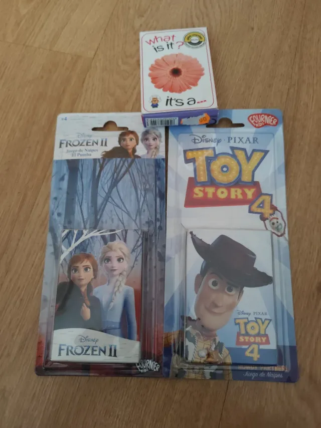 Pack 3 Juegos Cartas Disney Frozen Toy Story