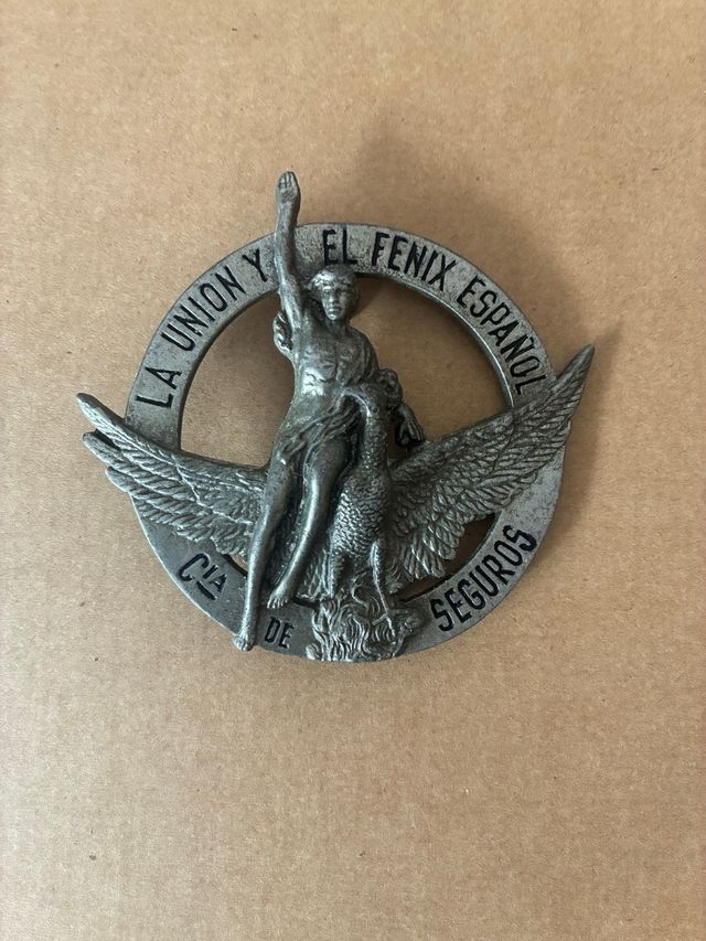 Placa Metal La Unión y El Fénix Español. Vespa