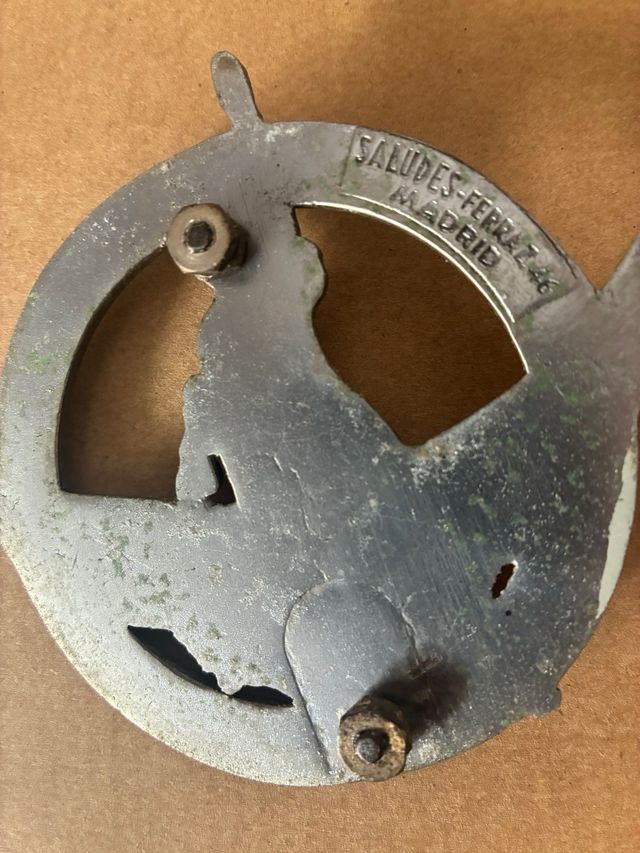 Placa Metal La Unión y El Fénix Español. Vespa