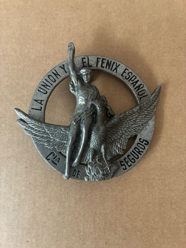 Placa Metal La Unión y El Fénix Español. Vespa