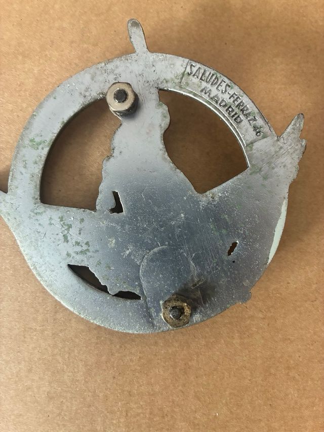 Placa Metal La Unión y El Fénix Español. Vespa