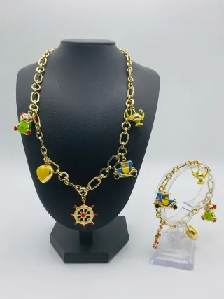 Pulsera Oro 18K con Abalorios