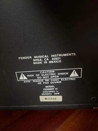 Amplificador Fender 15