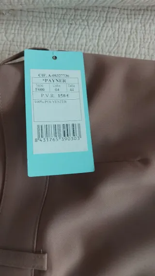 Pantalón Lassere Beige Nuevo con Etiquetas