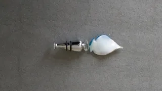 Tappo Foglia Blu Vetro Murano