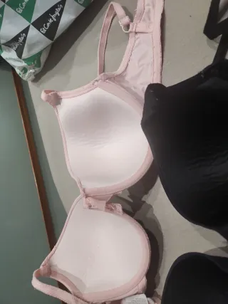 2 Sujetadores In extenso 95C, D Rosa y Negro