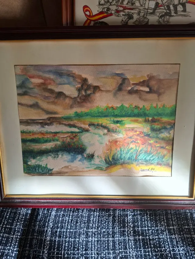 Set de 13 cuadros Decorativos Dorados y madera.