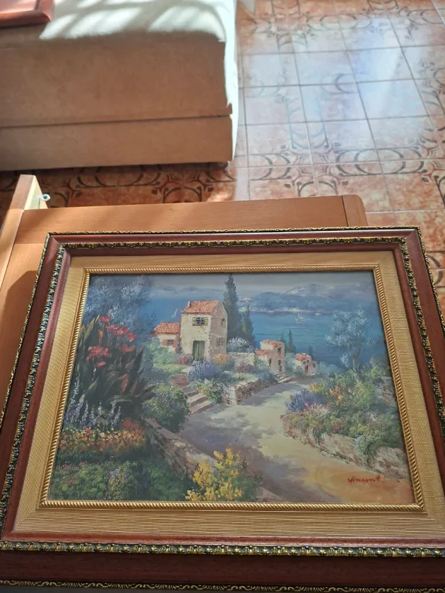 Set de 13 cuadros Decorativos Dorados y madera.