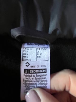 Anorak Quechua Negro/Gris Talla M