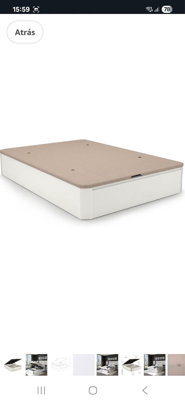 Canapé abatible madera y tela