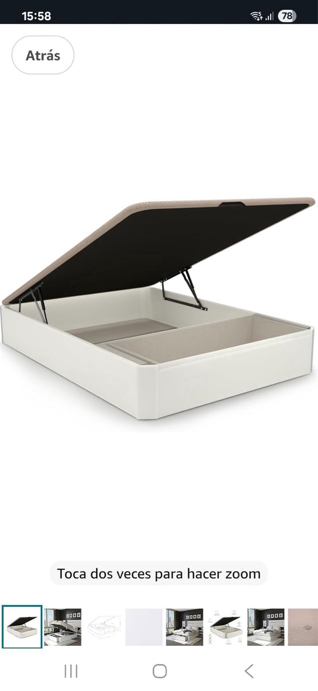 Canapé abatible madera y tela