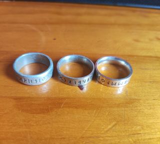Lote 3 Anillos Acero Inoxidable Runas Vikingas