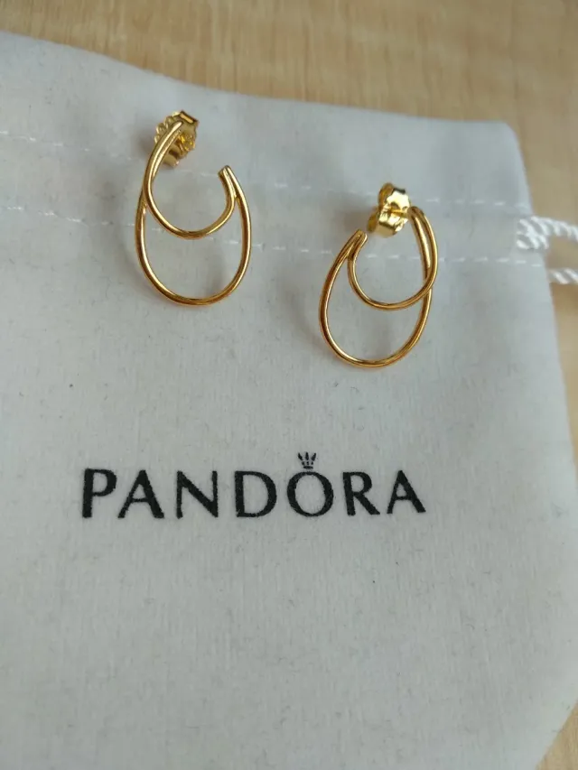 Pendientes Pandora Aro Doble Dorado