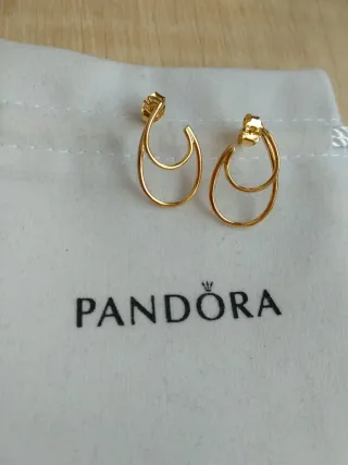 Pendientes Pandora Aro Doble Dorado