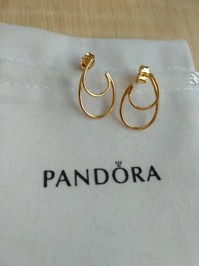 Pendientes Pandora Aro Doble Dorado