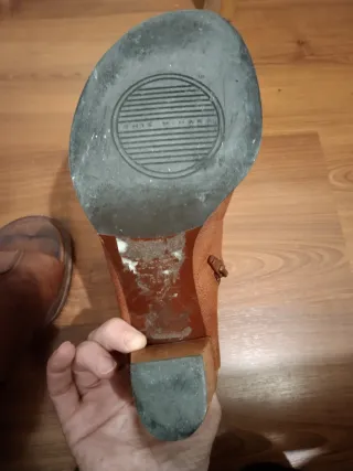 Botines de piel marrón talla 39