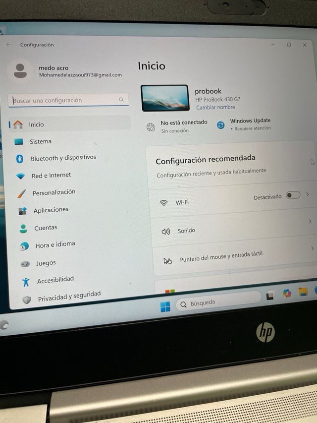 HP ProBook Ordenador Intel core i7