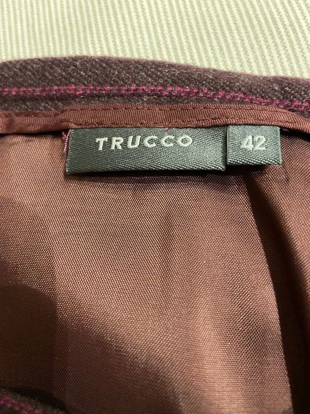 Falda Trucco Lana Púrpura Rayas