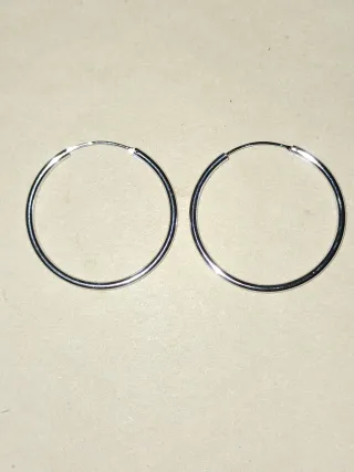 Pendientes Aro 3cm Plata de Ley