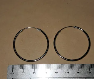 Pendientes Aro 3cm Plata de Ley