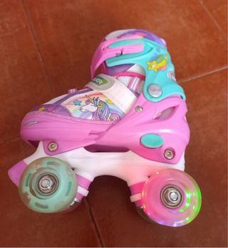 Patines infantiles ajustables con luces