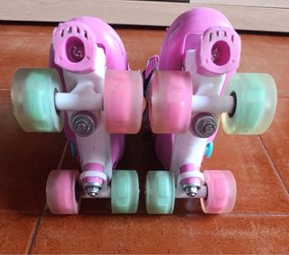 Patines infantiles ajustables con luces