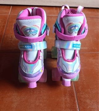 Patines infantiles ajustables con luces