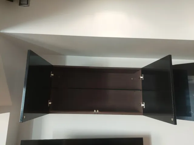 Mueble Flotante Negro 3 Módulos