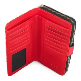 Billetera Mediana Kaos Icon Multi Beige-Rojo