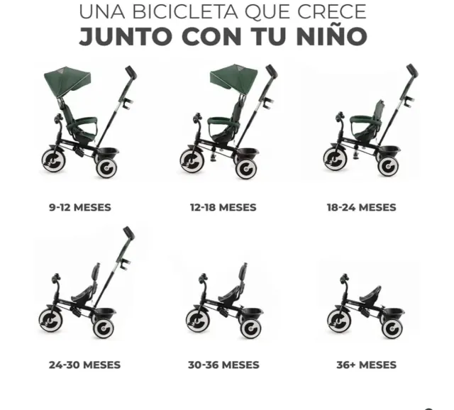 Triciclo evolutivo Kinderkraft verde
